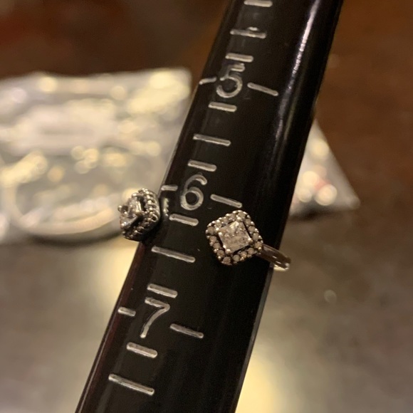Square Sparkle Open Ring